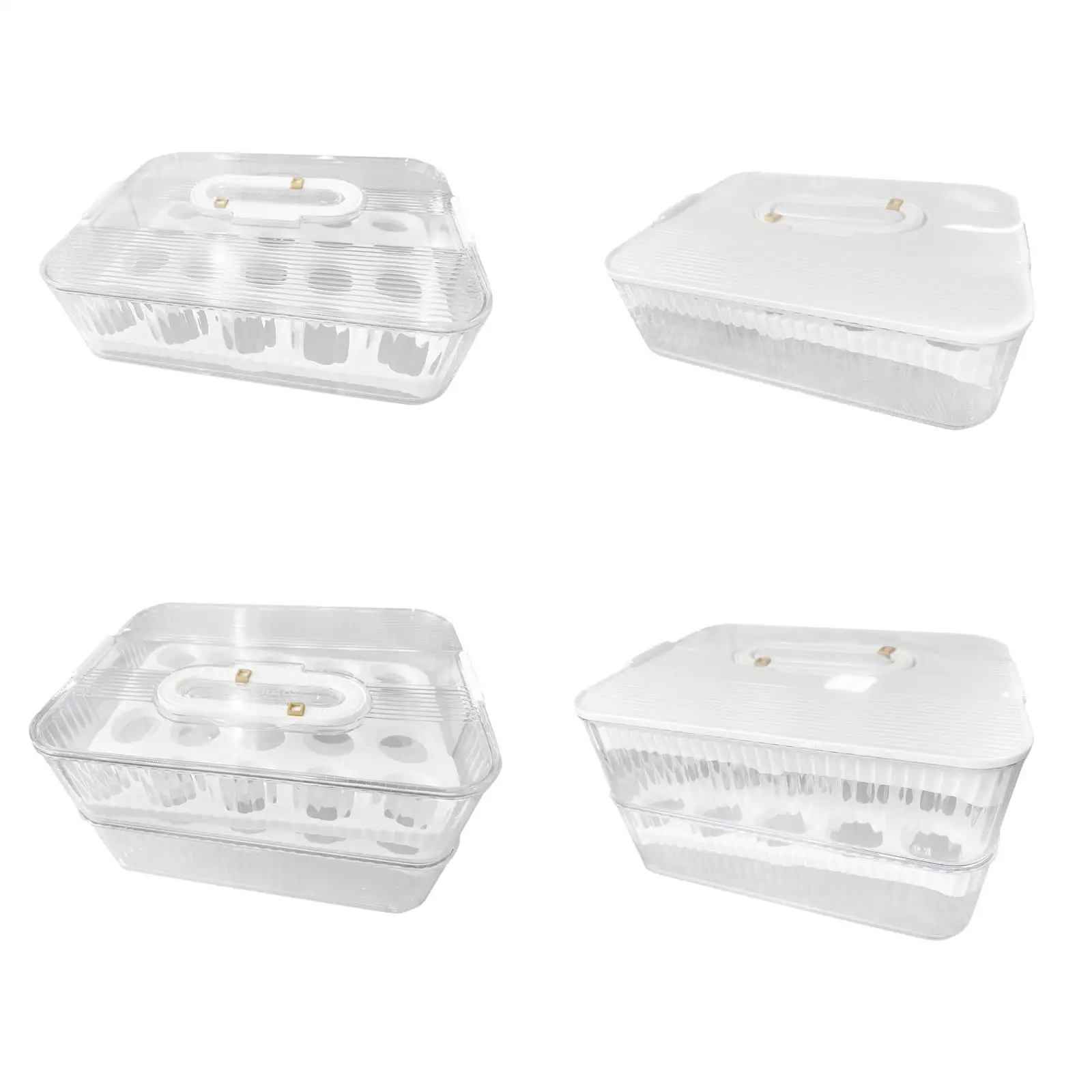 Kitchen Egg Container Freshness Timer Kitchen Accessories Fridge Eggs Tray Bins Egg Storage Container for Household Shelf Pantry