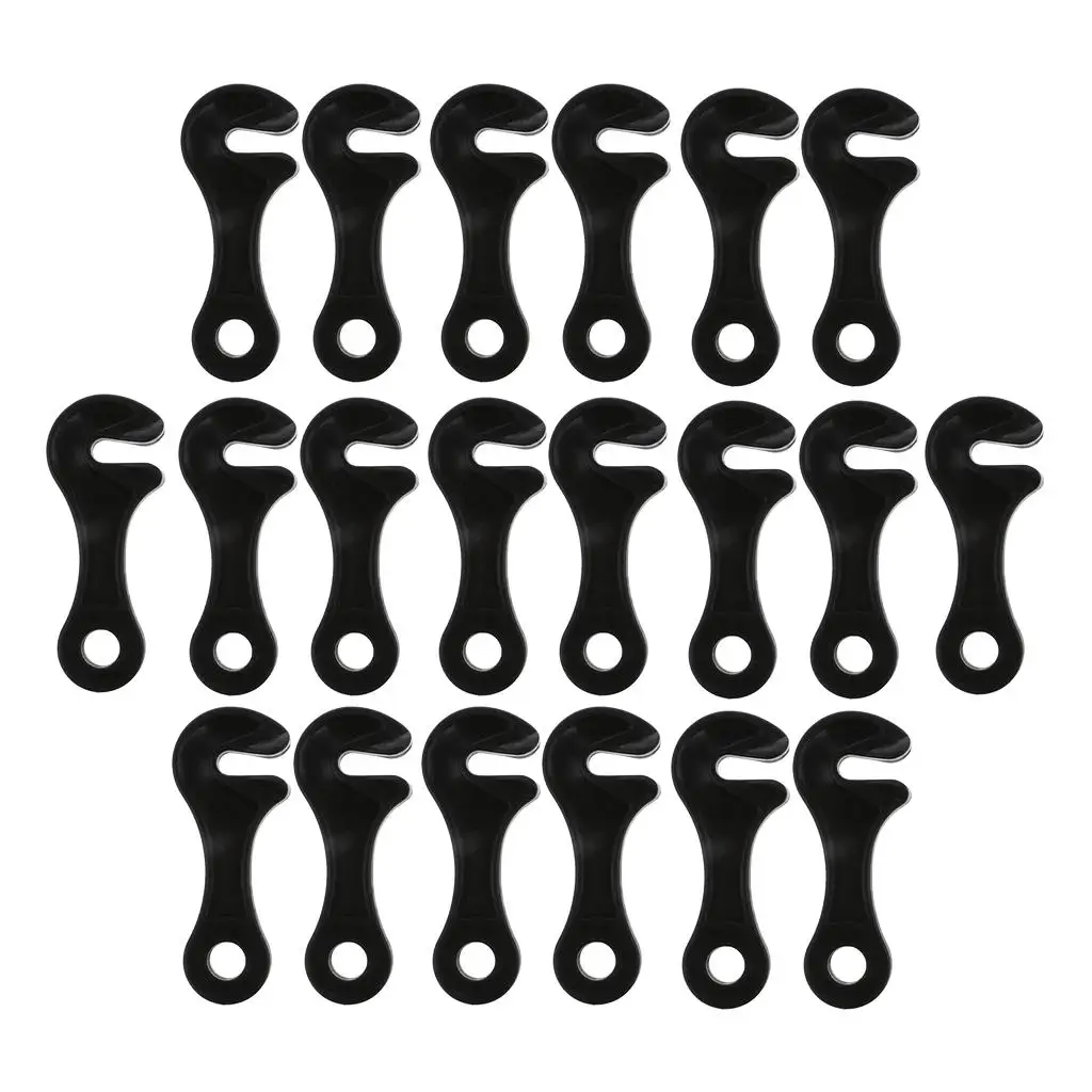 20x Camping Tent Rope Fastener -hole Tensioner Camping Cord Tightener