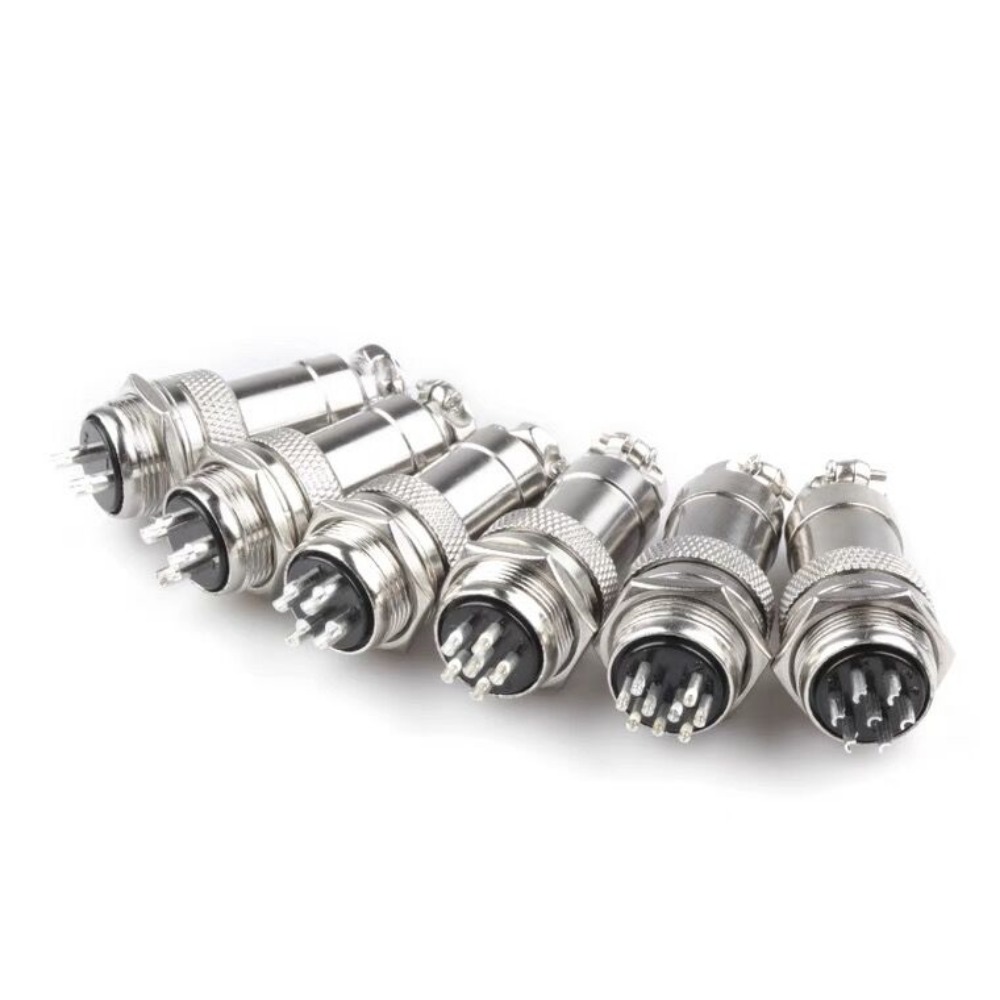 Description Picture 4 of item1set GX12 2/3/4/5/6/7 Pin Male + Female 12mm Circular Aviation Socket Plug Wire Panel Connector