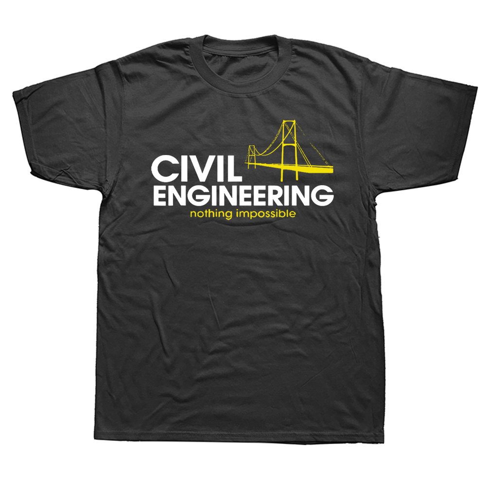 Lustige Bauingenieur T-Shirts Grafik Baumwolle Streetwear Kurzarm O-Ausschnitt Bauingenieur Studenten Geschenke T-Shirt Männer – Detail 2
