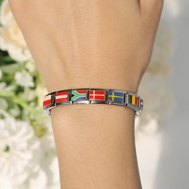 Stainless Steel Jewelry Making | Italian Charms Bracelet Flags