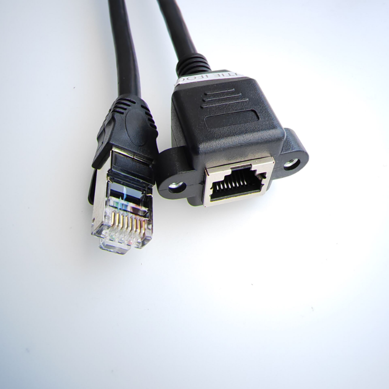 Cat6 Gigabit High Speed 1000 Mbit/s Internetkabel RJ45 Netzwerk LAN Kabel Stecker auf Buchse Ethernet Verlängerungsschraube Panel Mount – Detail 1