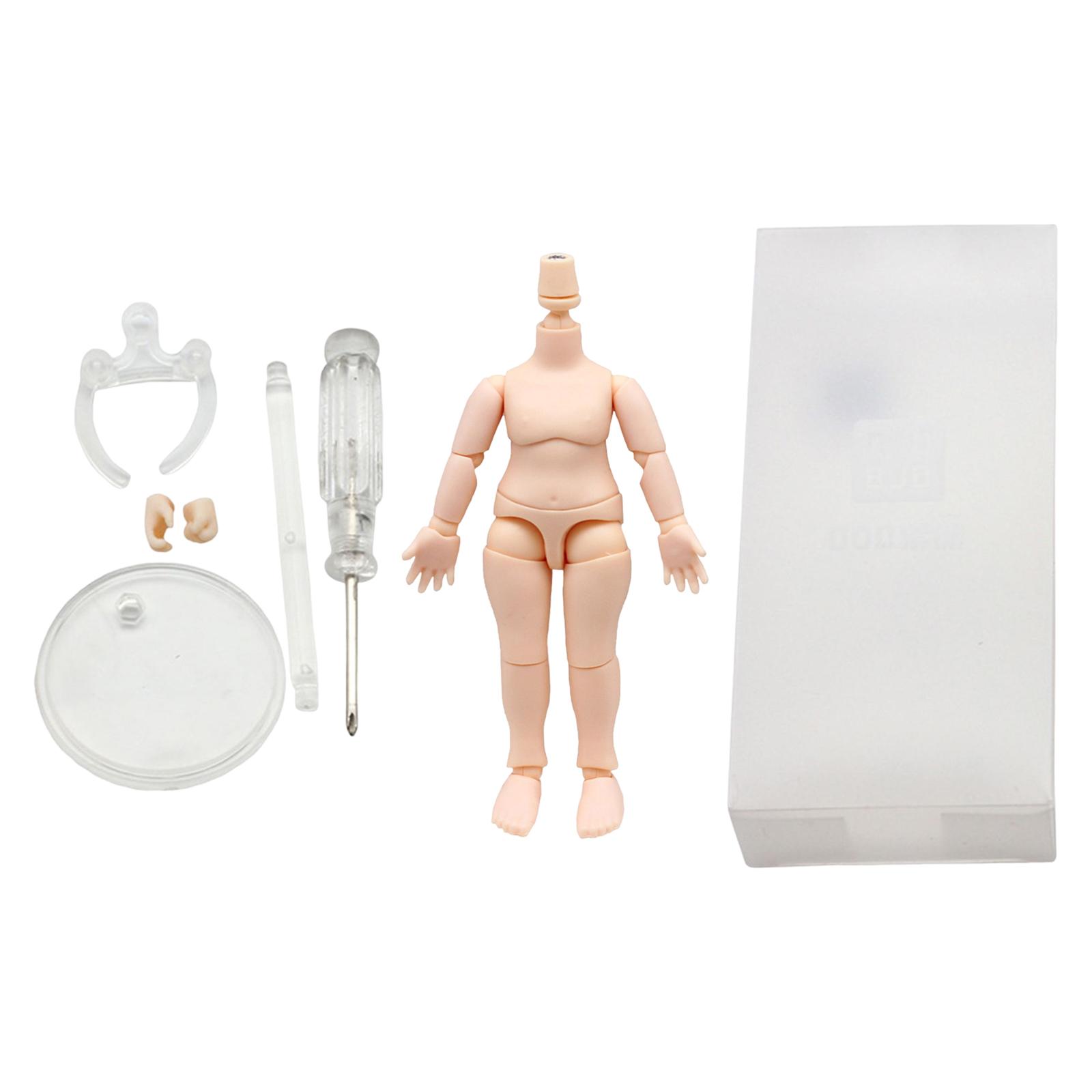 Flexible 10cm Doll Action Figure Body for 1/12 Doll Head Girl