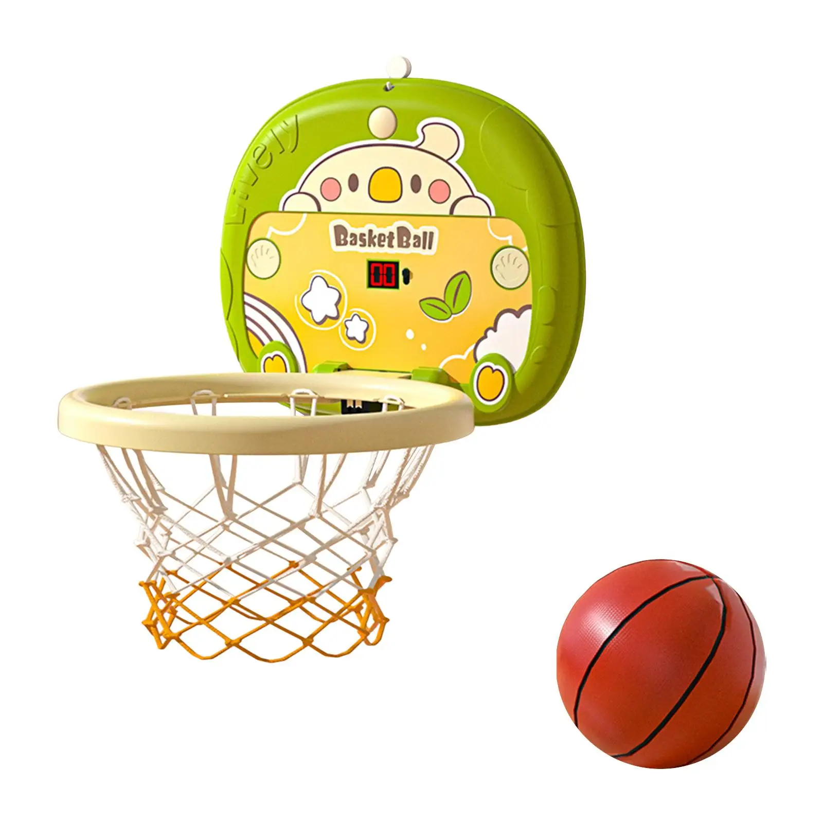 Mini Basketball Hoop Set Hanging on Door Portable Basketball Frame Toy Basketball Goal for Outside Backyard Playing Boys Girls