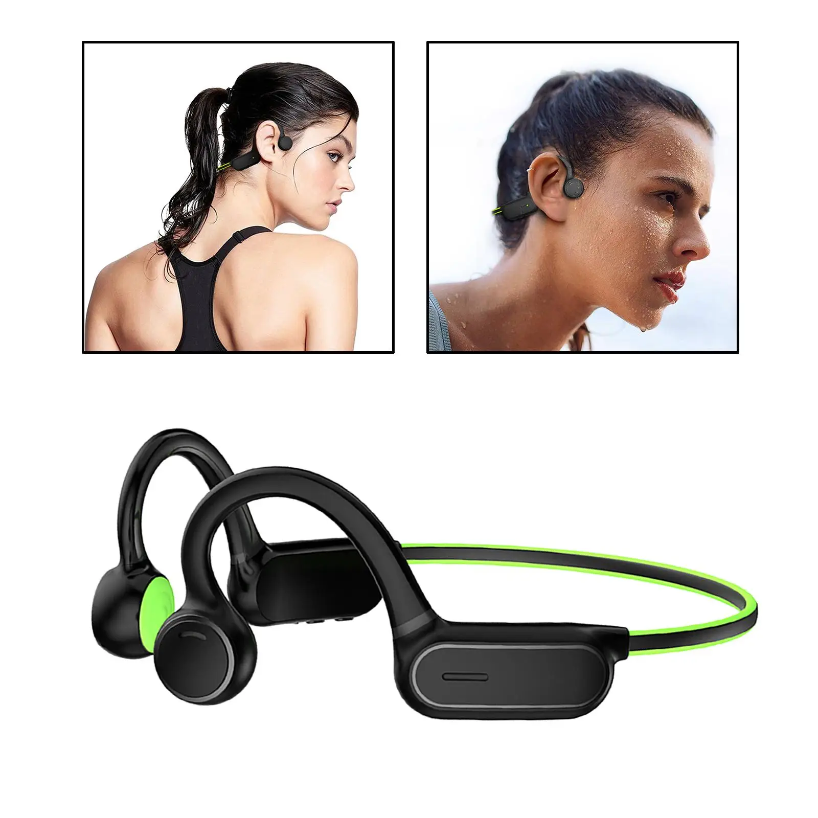 Bluetooth Bone Conduction Headphones Foldable for Yoga Gym 6 Hour Playtime