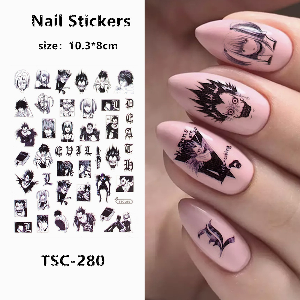 Best of TSC Series TSC-181-280 Death Note 3D Back Glue Self-adhesive Nail Art Nail Sticker Decoration Tool Sliders For Nail Decals Reviews & Tips