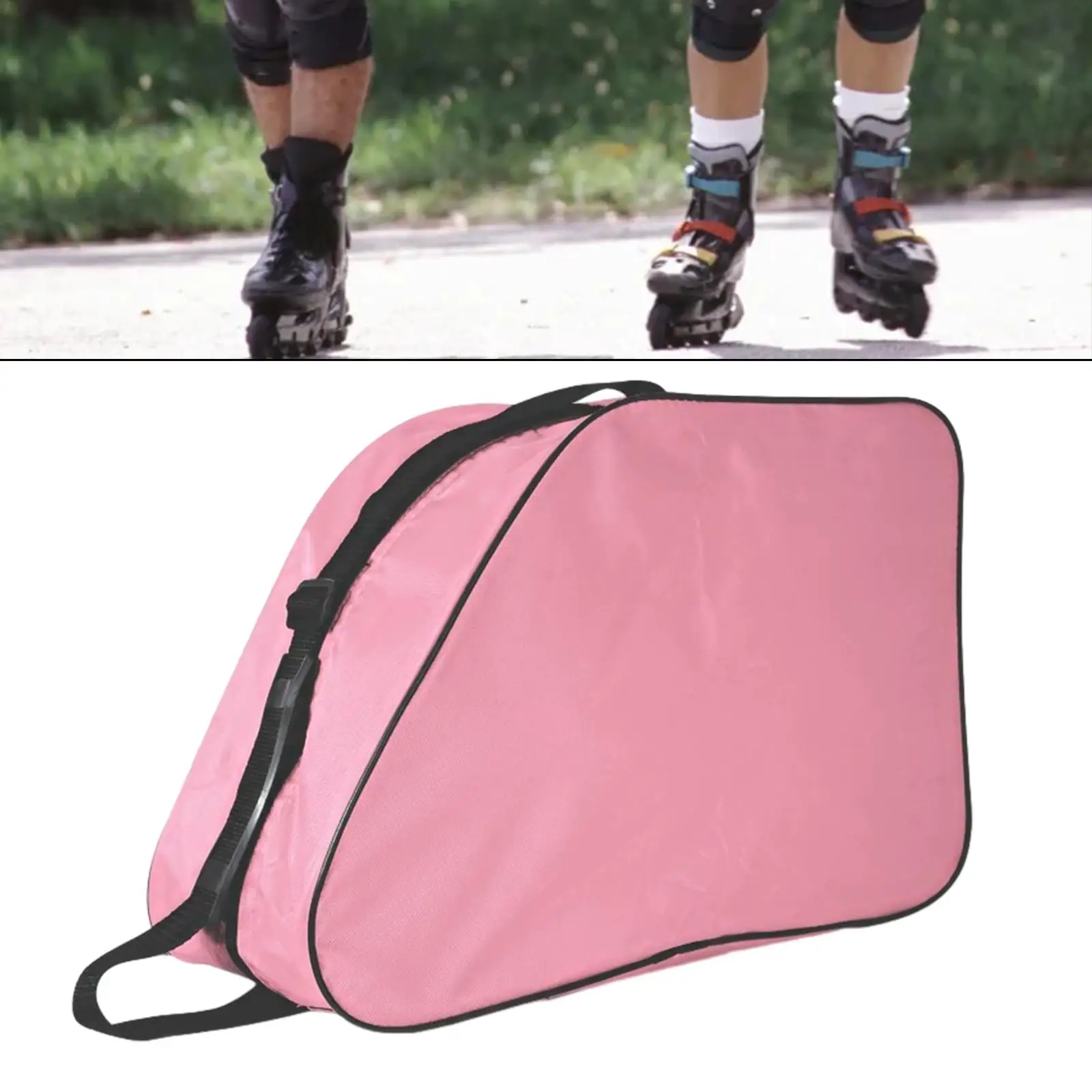 Large Capacity Roller Skate Bag Skating Shoes Handbag Ice Skating Bag Shoulder Bag for Quad Inline Figure Ice Hockey Skate