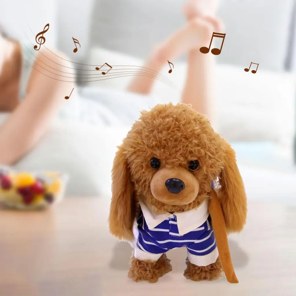 Electronic Pet Plush Interactive Dog Singing Walking ,Easy to Use Cute Stretching