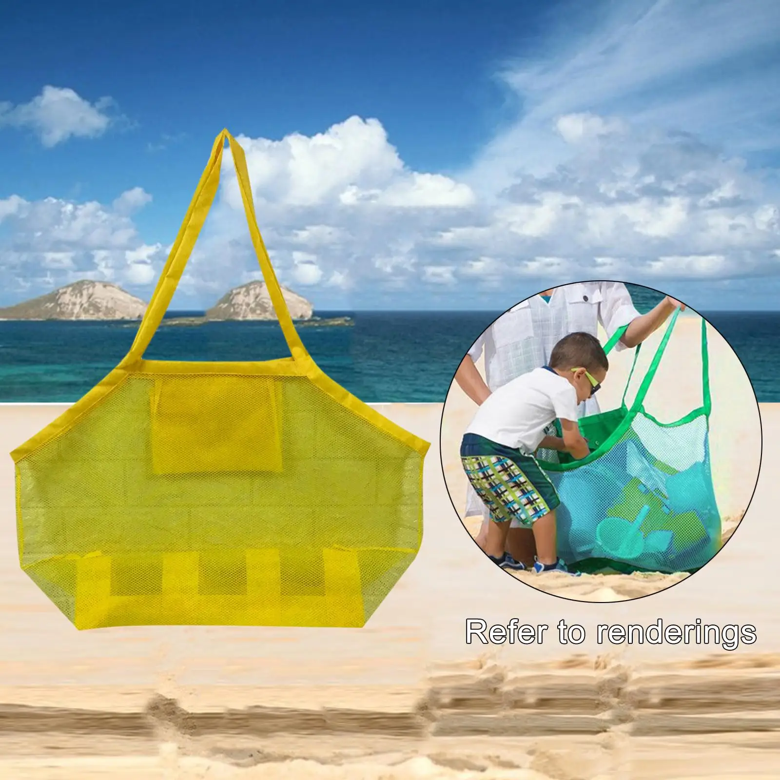 Bag Swimming Pool Toys Bags Mesh Carrying Tote Sand-away Beach Bag Large