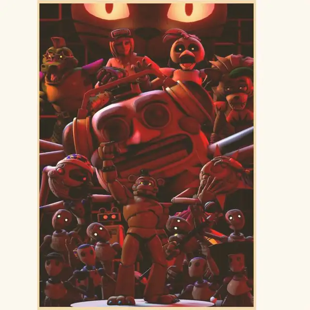 Fnaf Five-nights-At-Freddys POSTER Retro Poster Home Bar Cafe Art Wall  Sticker Collection Picture Wallpaper Decoration - AliExpress