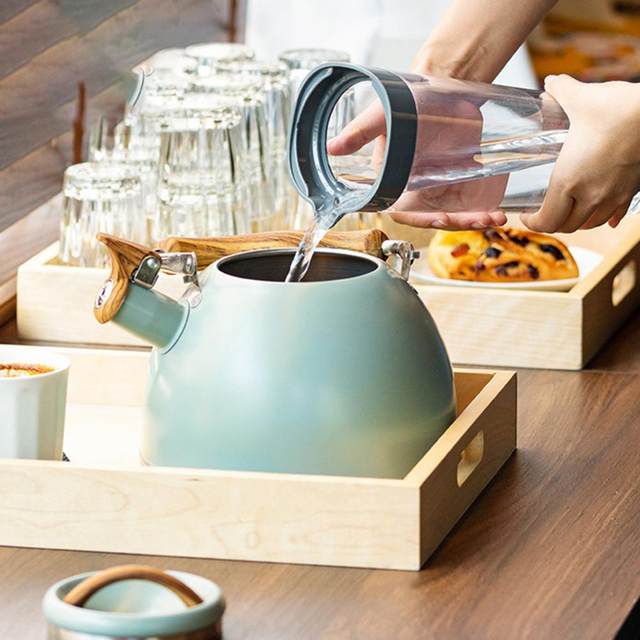 ARC Tea All Black Flame Pattern Stove Top Tea kettle, Food Grade Stove Tea  Pot with Heat Resistance Handle, Anti-Rust and Loud Whistling, Stainless