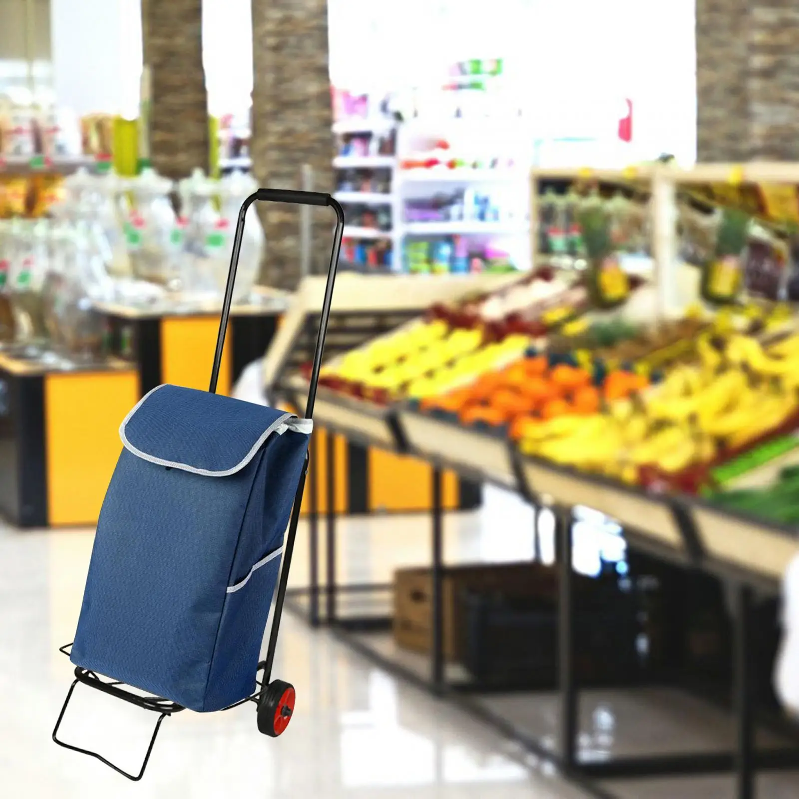 Folding Hand Truck Adjustable Handle Utility Cart Foldable Hand Cart for Office Moving Shopping Transportation