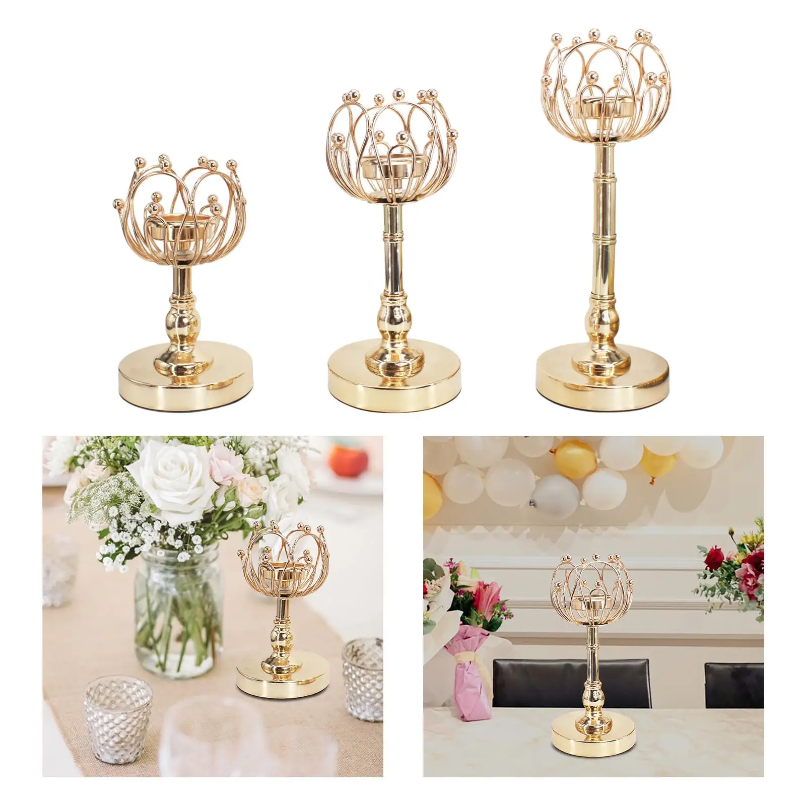 Luxury Pillar Candle Holders Dining Table Candlestick for Events Wedding Centerpieces Party Tabletop Ornaments