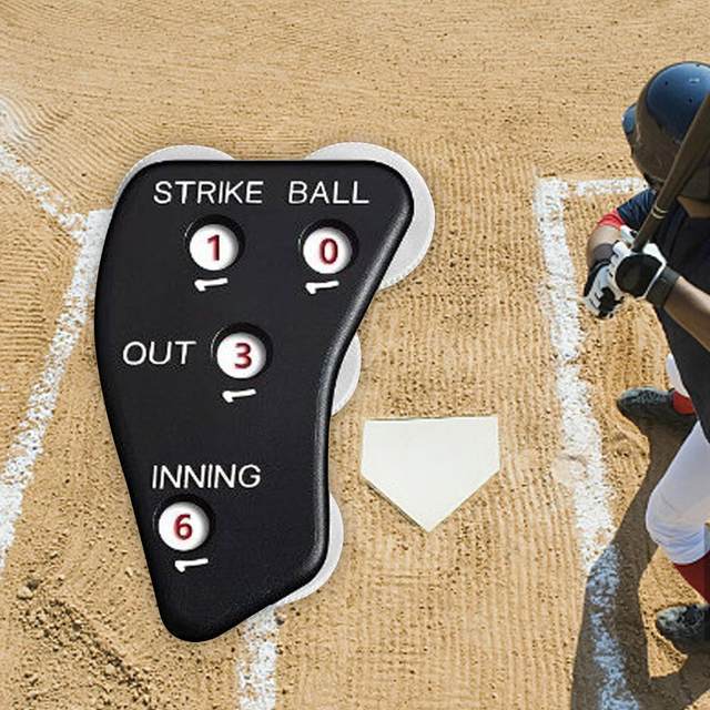 Baseball Umpire , Baseball Umpire Equipment 8cmx6cm Score Counter Black  Softball Umpire Gear Indicator for Ball Strike Pocket