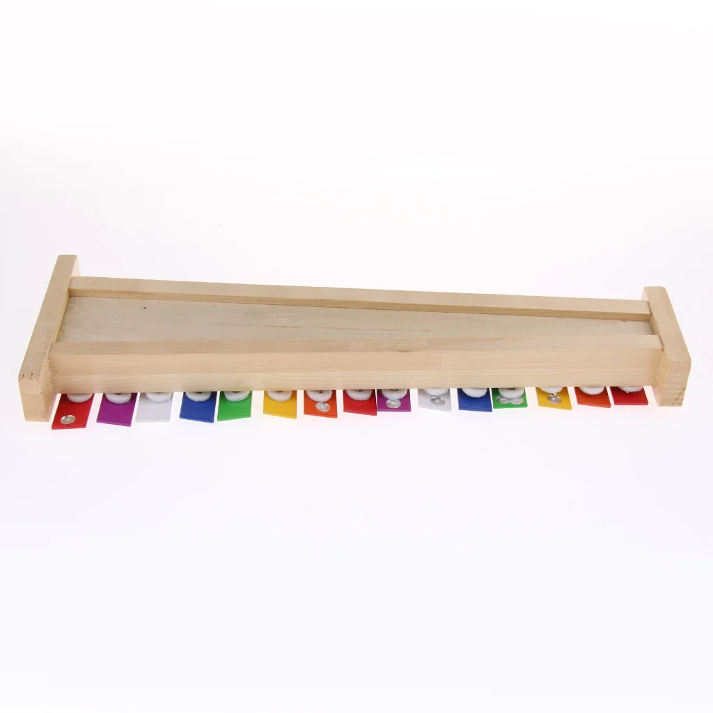 Wooden 15 Notes Xylophone Hand Percussion with Mallets for Children Music Enlightment Toys Holiday/Birthday Gift