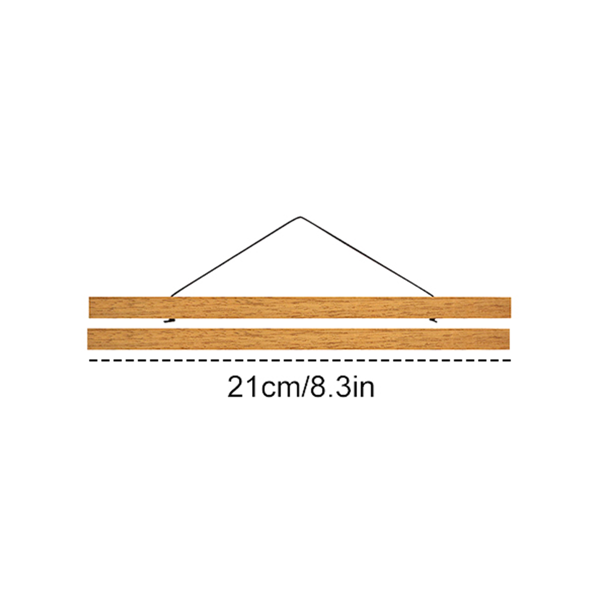 Title 14, 4Pcs Wood Magnetic Poster Hanger Natural Frame ...