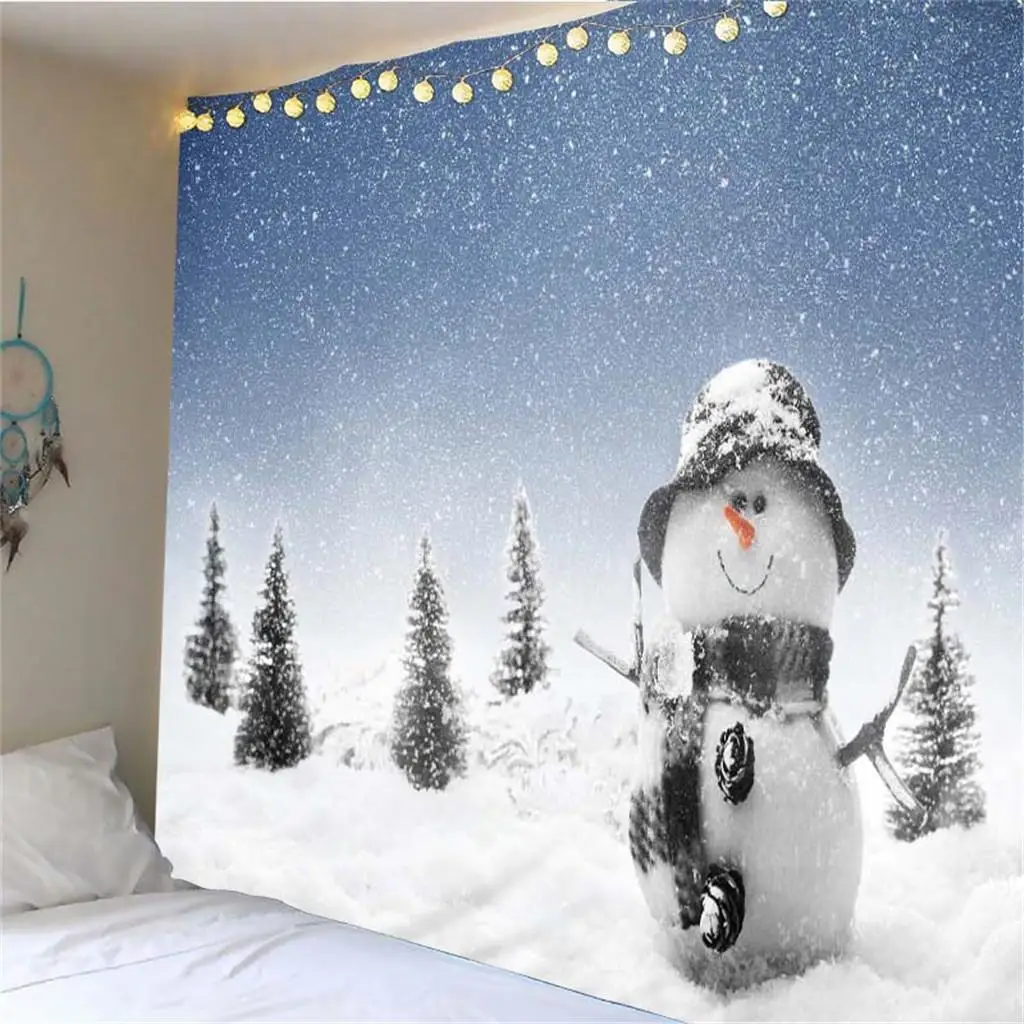 3D Christmas Theme Tapestry Wall Art Hanging for  Dorm Mural