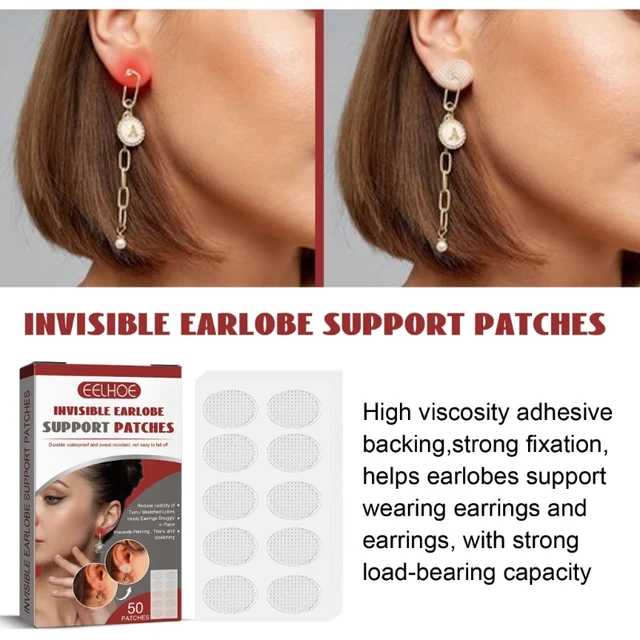 50Pcs/box Heavy Earrings Stabilizers Women Comfortable Ear Lobe Support  Patches for Earrings Stabilizers Repair Damaged Torn - AliExpress