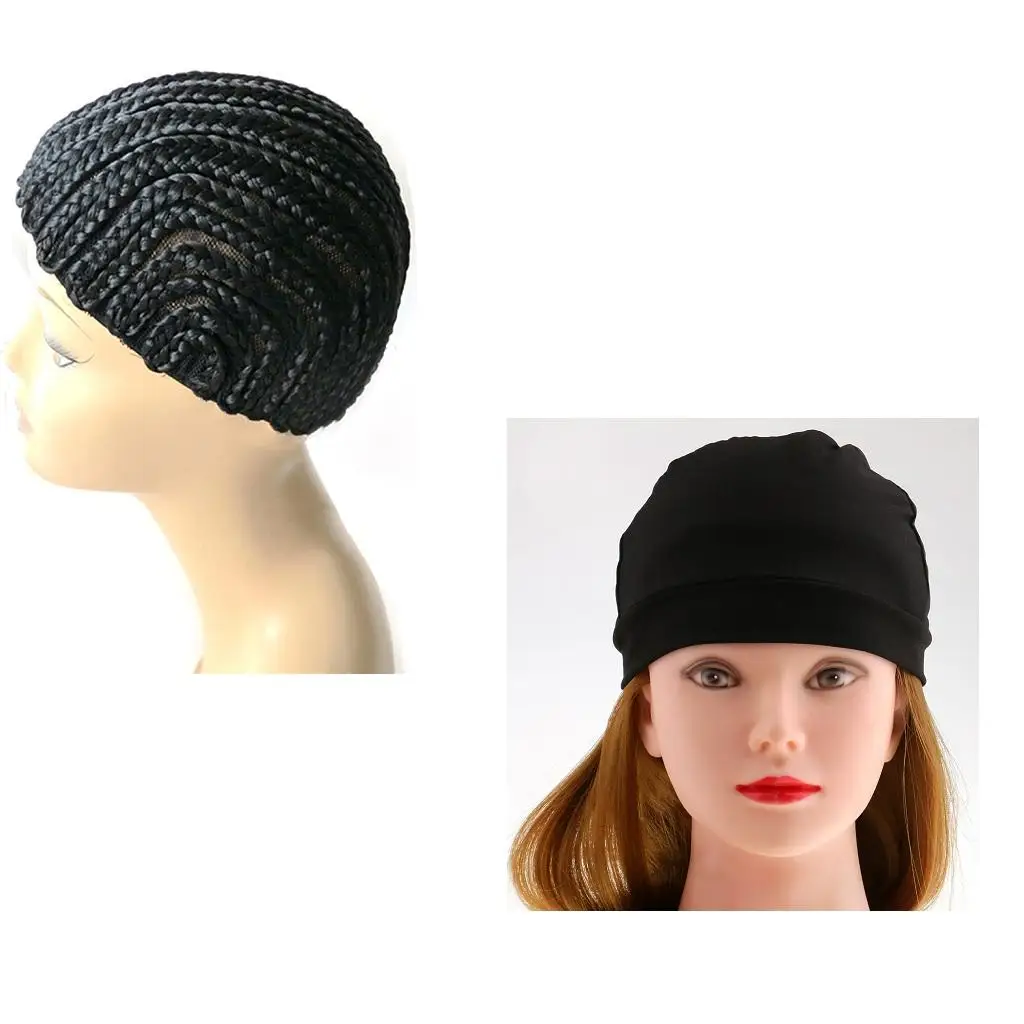 Cornrow Cap for Making Braids And Elastic Spandex Dome Cap Mesh Hair Net