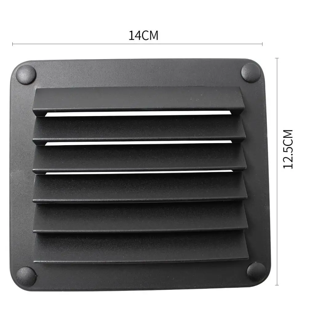 New Black ABS Louvered Vent 5-1/2` X 4-7/8` for Boat-molded ABS White vent