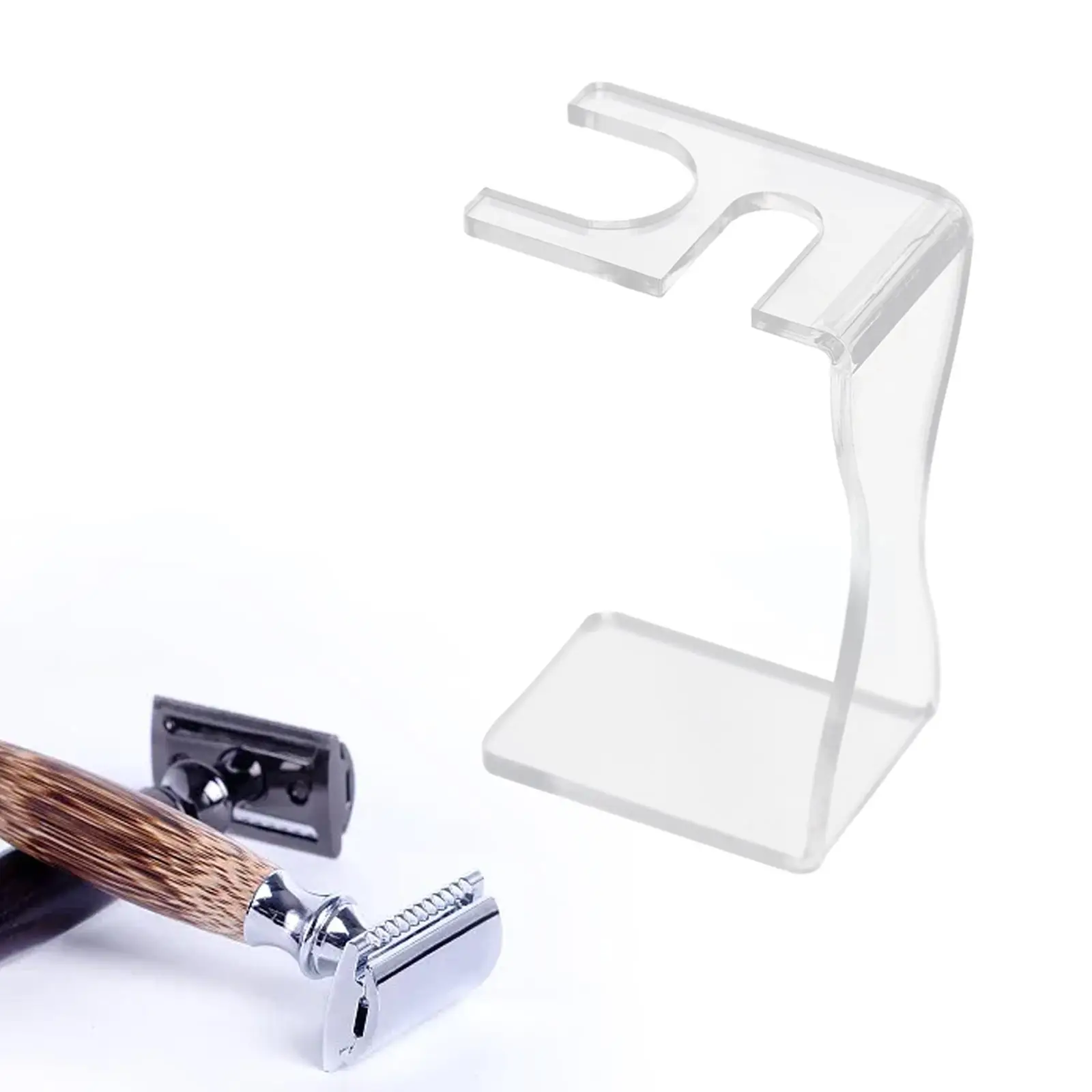 Men Shaving Display Stand Organizer Multifunctional Functional Stable Bottom Sturdy Accessory for Wet Shaving Enthusiastic