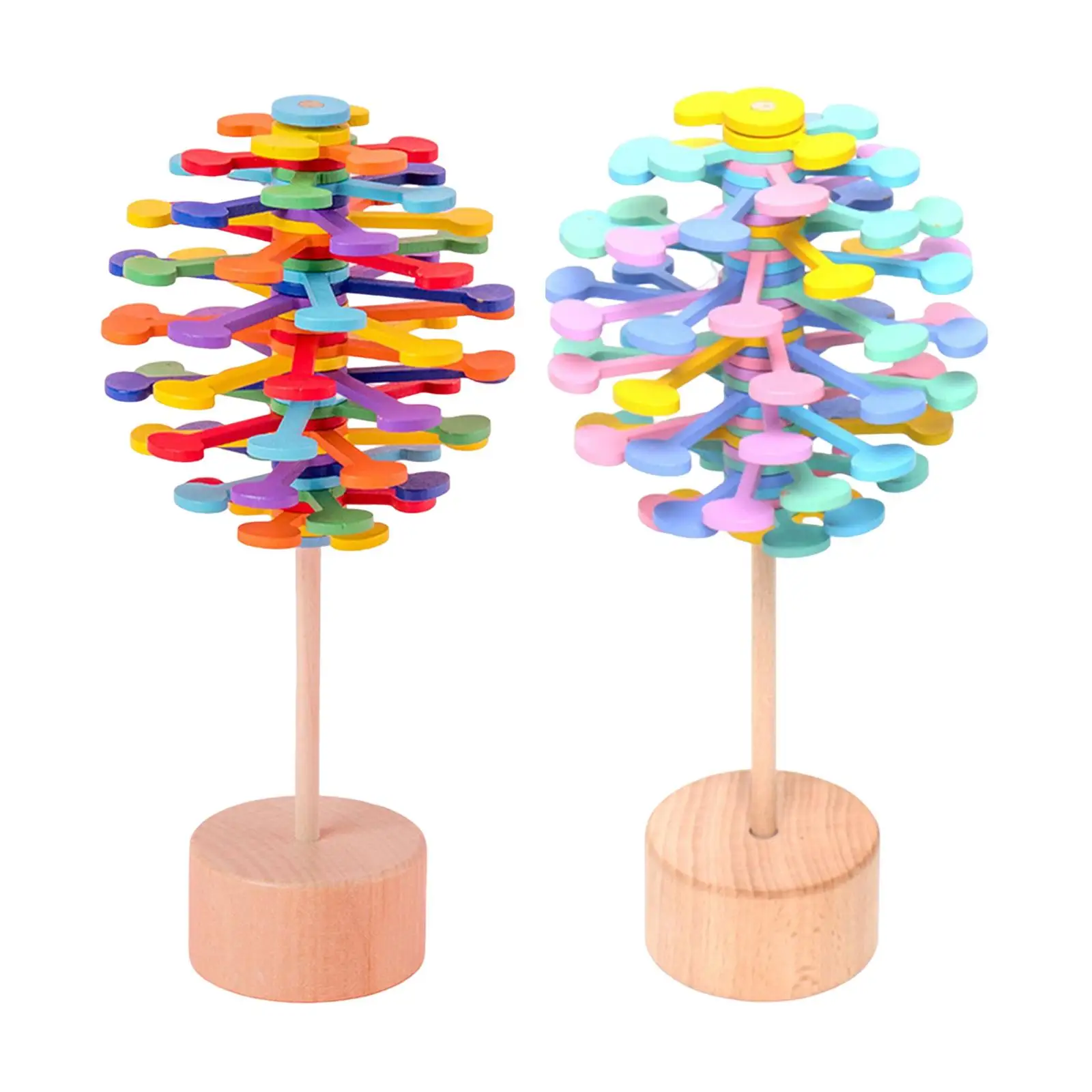 Rotating Lollipop Toy Educational Toys  Wooden Rotating Toy Gifts