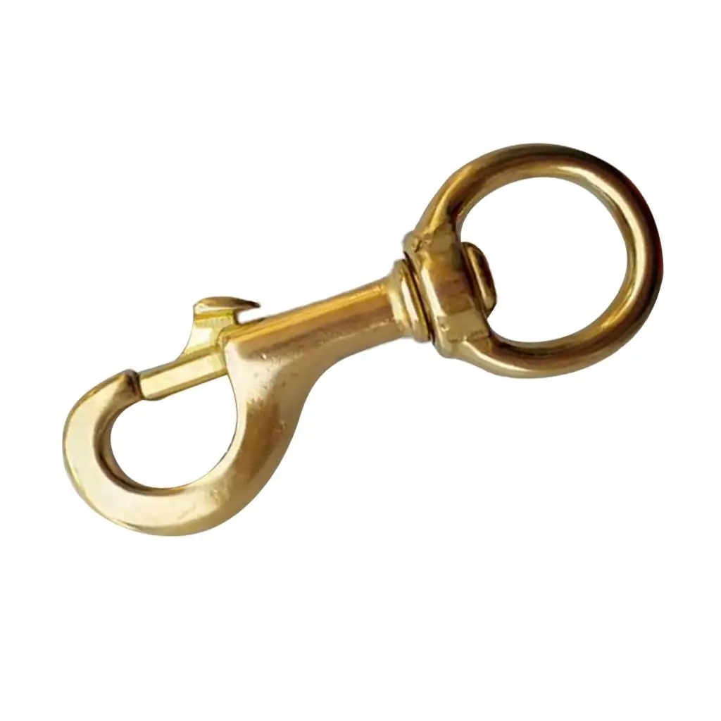 Brass Carabiner with Swivel Joint for Dog Leashes  Keychains