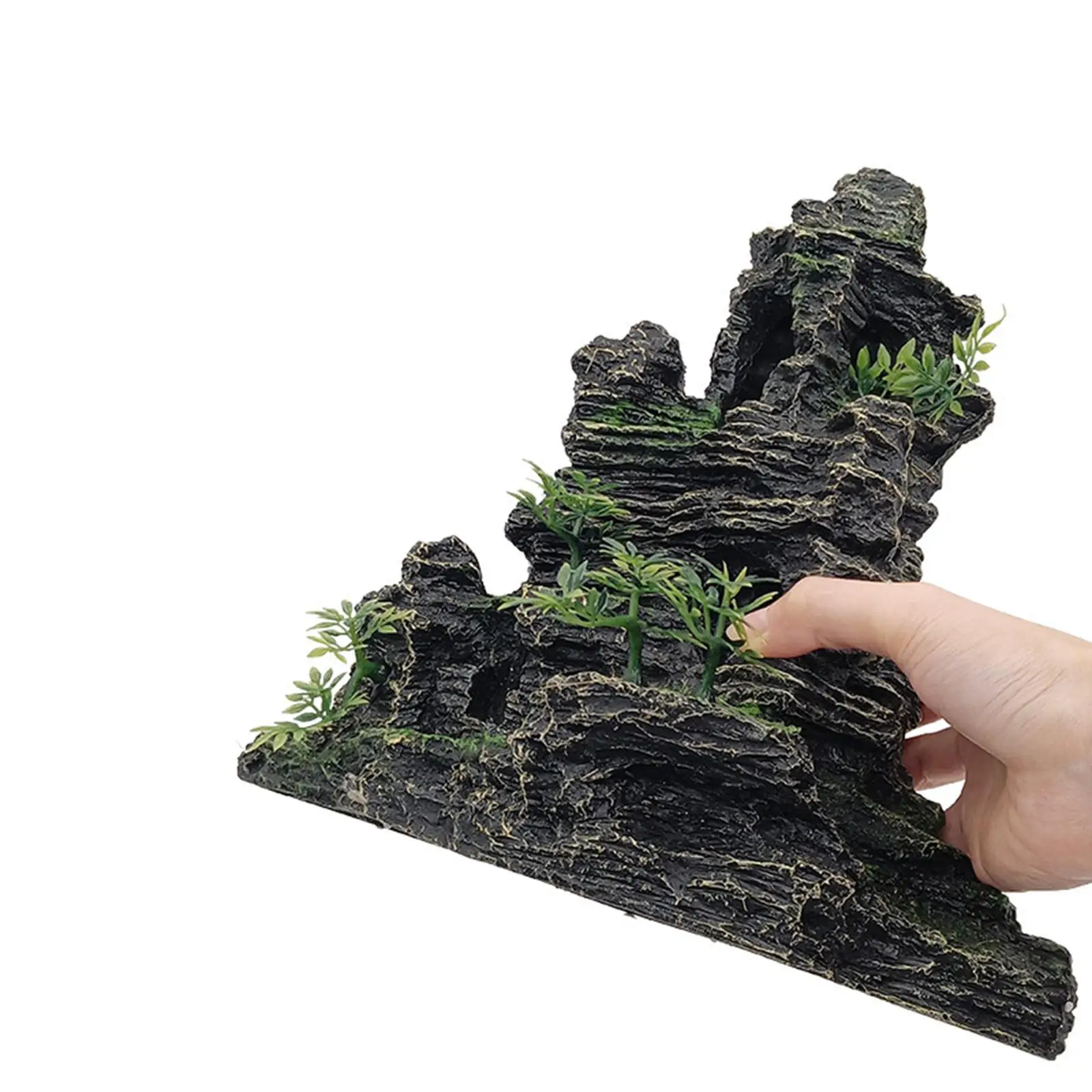 Aquarium Ornament Decorations Resin Small Crafts Accessories Creative Hideaway Fish Tank Landscaping Mountain View Hiding Cave