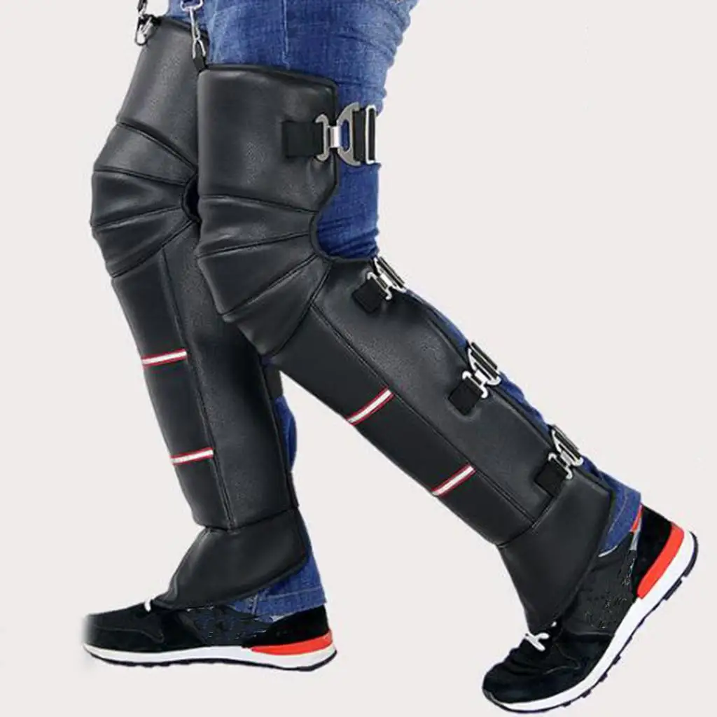 Winter Leather Thermotextile Knee Warmer for Motorcycle Scooter 70cm