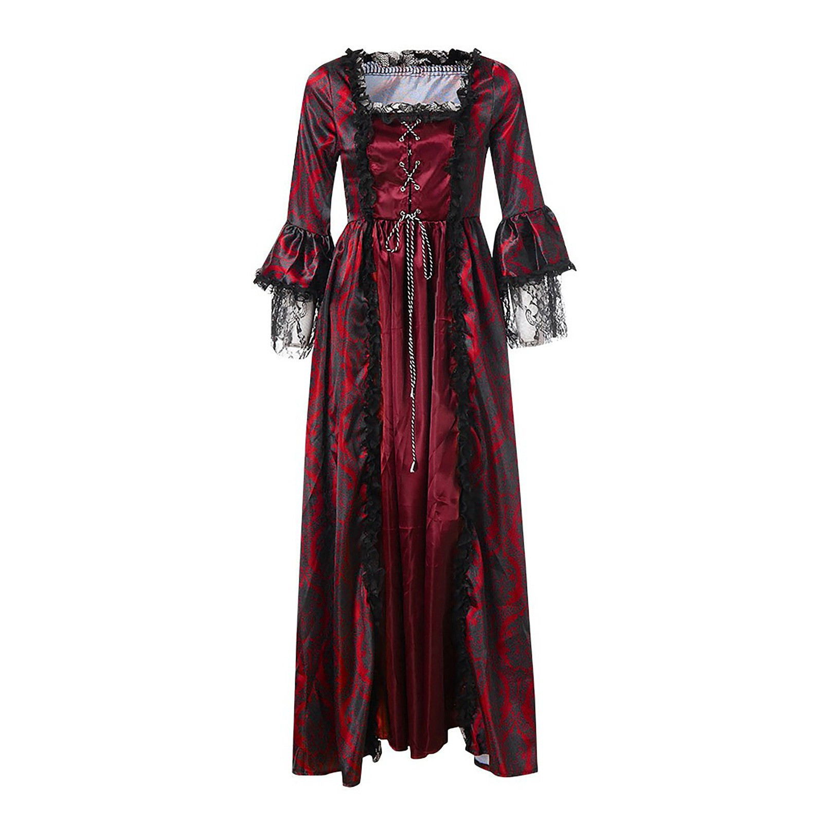 Halloween Mulheres Victorian Medieval Rainha Cosplay Traje