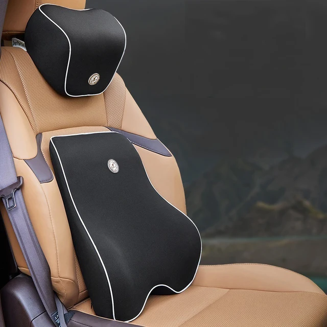 1 PC Car Driving Seat Waist Cushion Back Rest Lumbar Support Auto Seat  Orthopaedic Vertebrae Protect Pillow Thick Driver Backrest Cushion