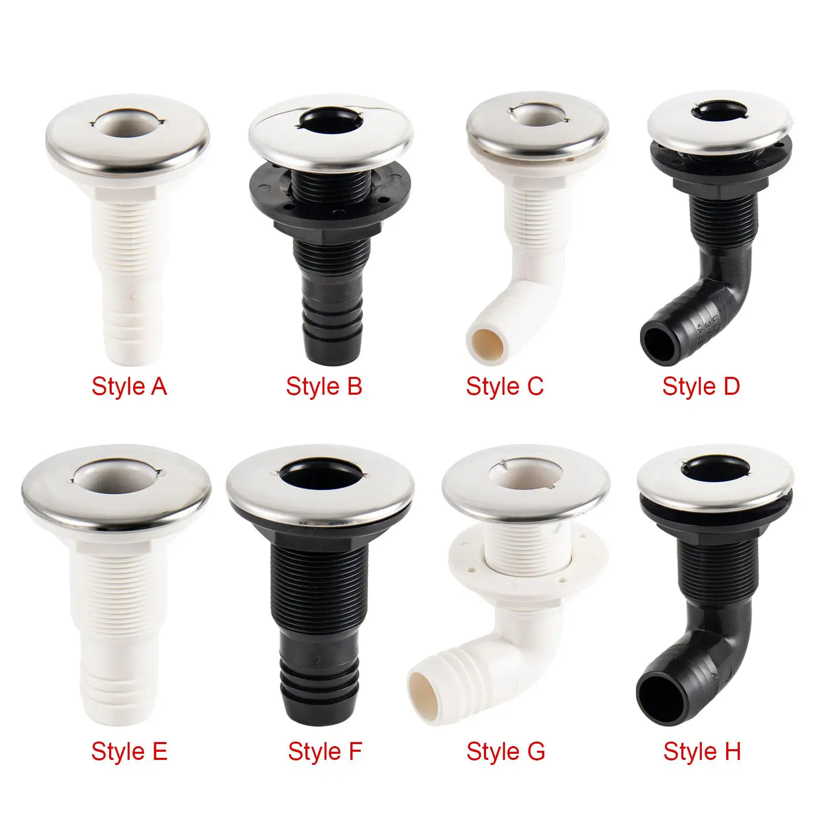 Boat Water Drain Scupper Stable Performance Hull Bilge Vent Fitting Plumbing Universal Hose Outlet Connector Boat Scupper Drain
