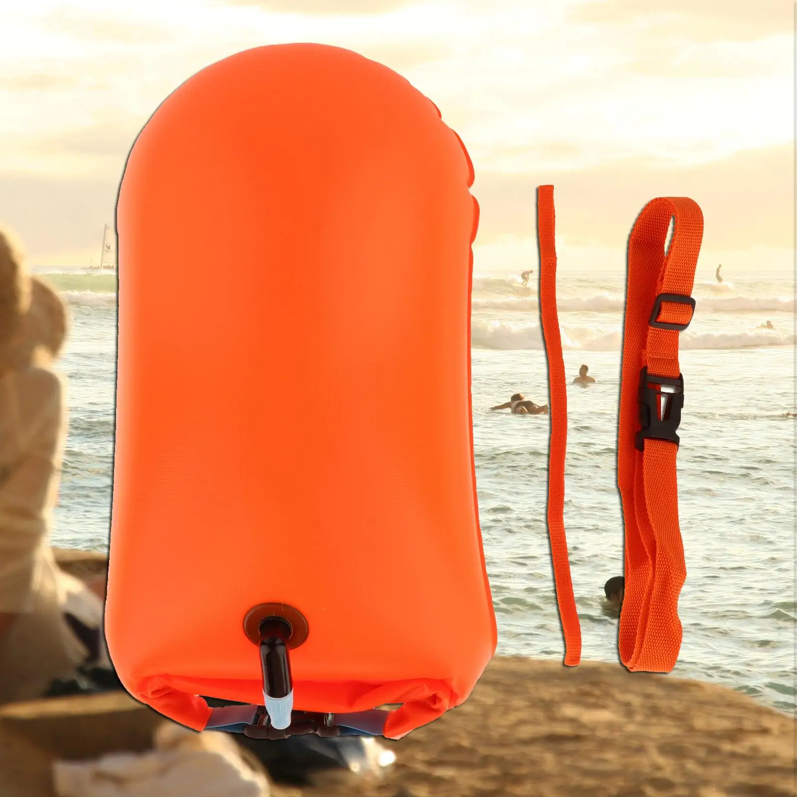 Open Water Sea Safety Swim Buoy Flotation Aid Swimming Dry Bag Tow