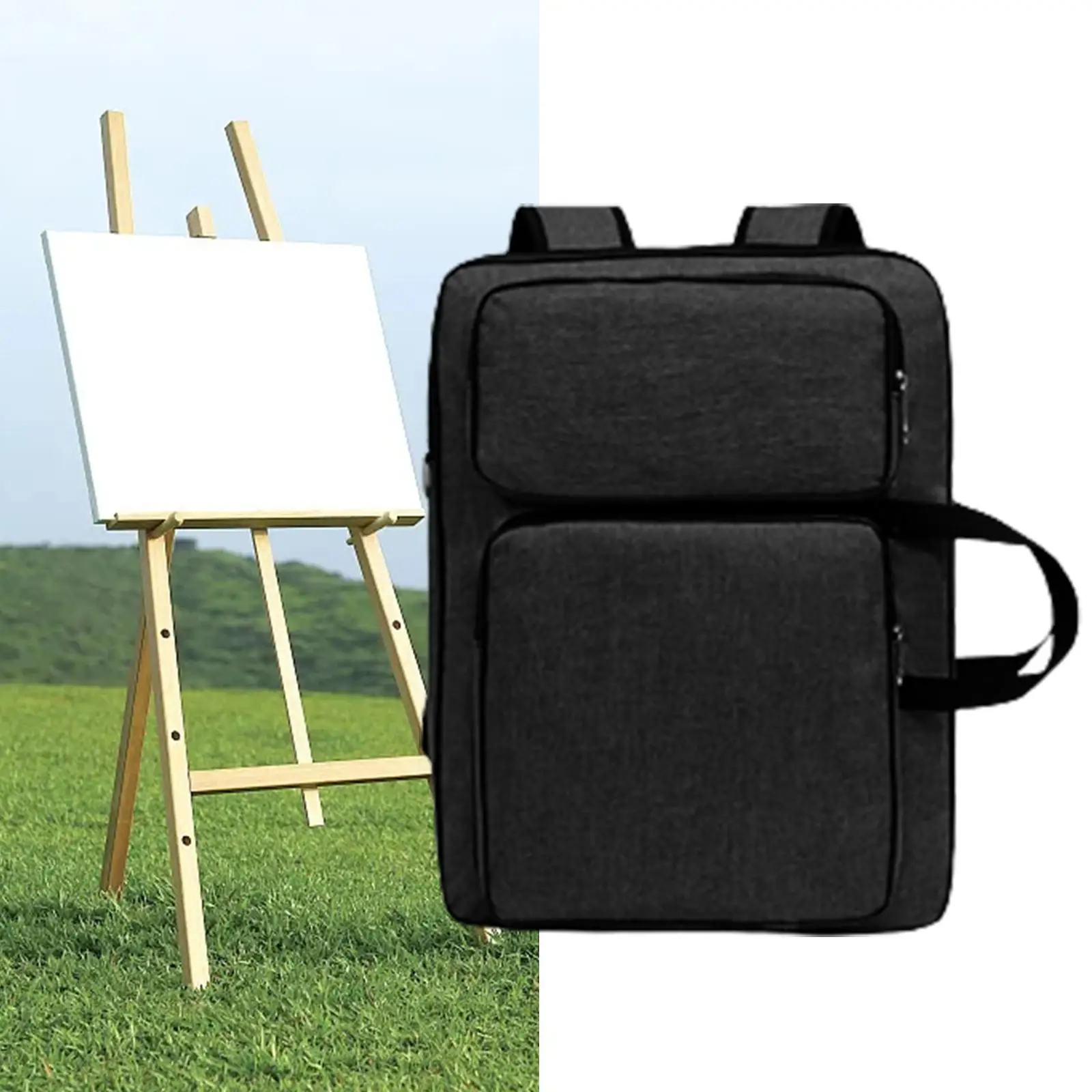 Draw Board Storage Tote Art Portfolio Case for Easel Paper Painting Supplies