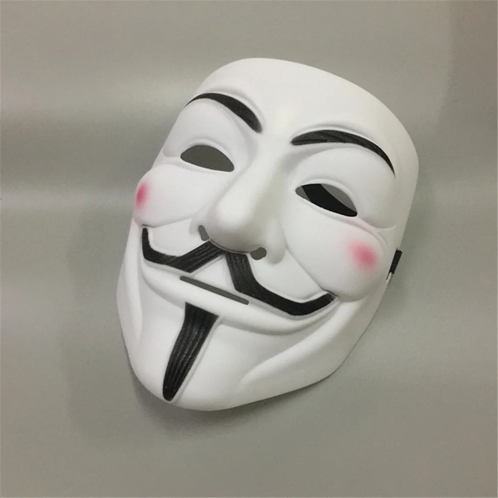 Film Cosplay V wie Vendetta Hacker Maske Anonymous Guy Fawkes Halloween Weihnachten Party Geschenk für Erwachsene Kinder Film Thema Maske – Detail 9