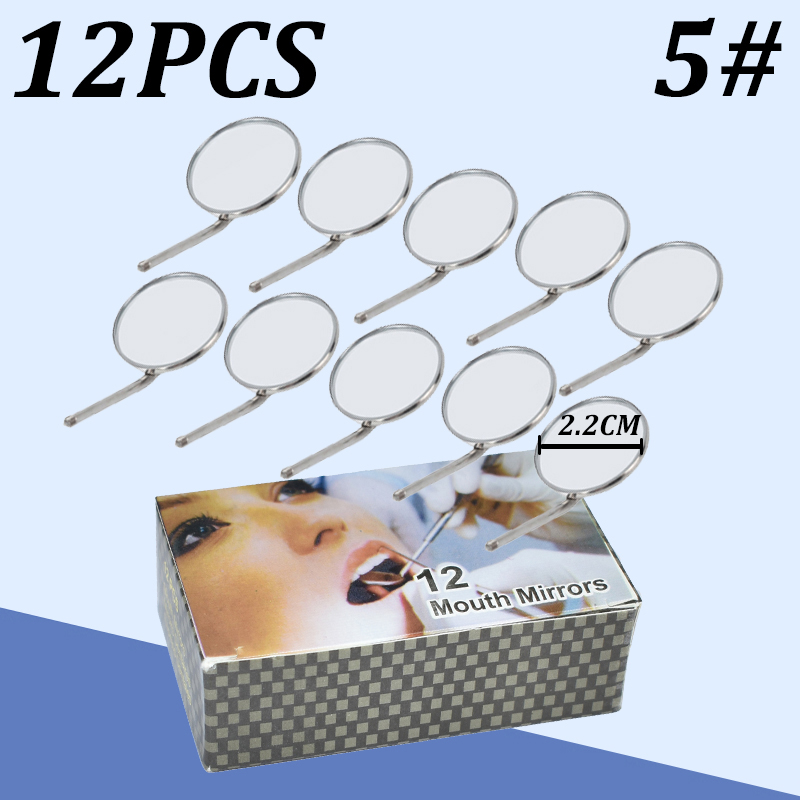 Best of 12Pcs Dental Mouth Mirror 5 # Anti Fog Front Surface Dentistry Mirror Diameter 2.2Cm Dentist Equipment Oral Teeth Exam Care Reviews & Tips