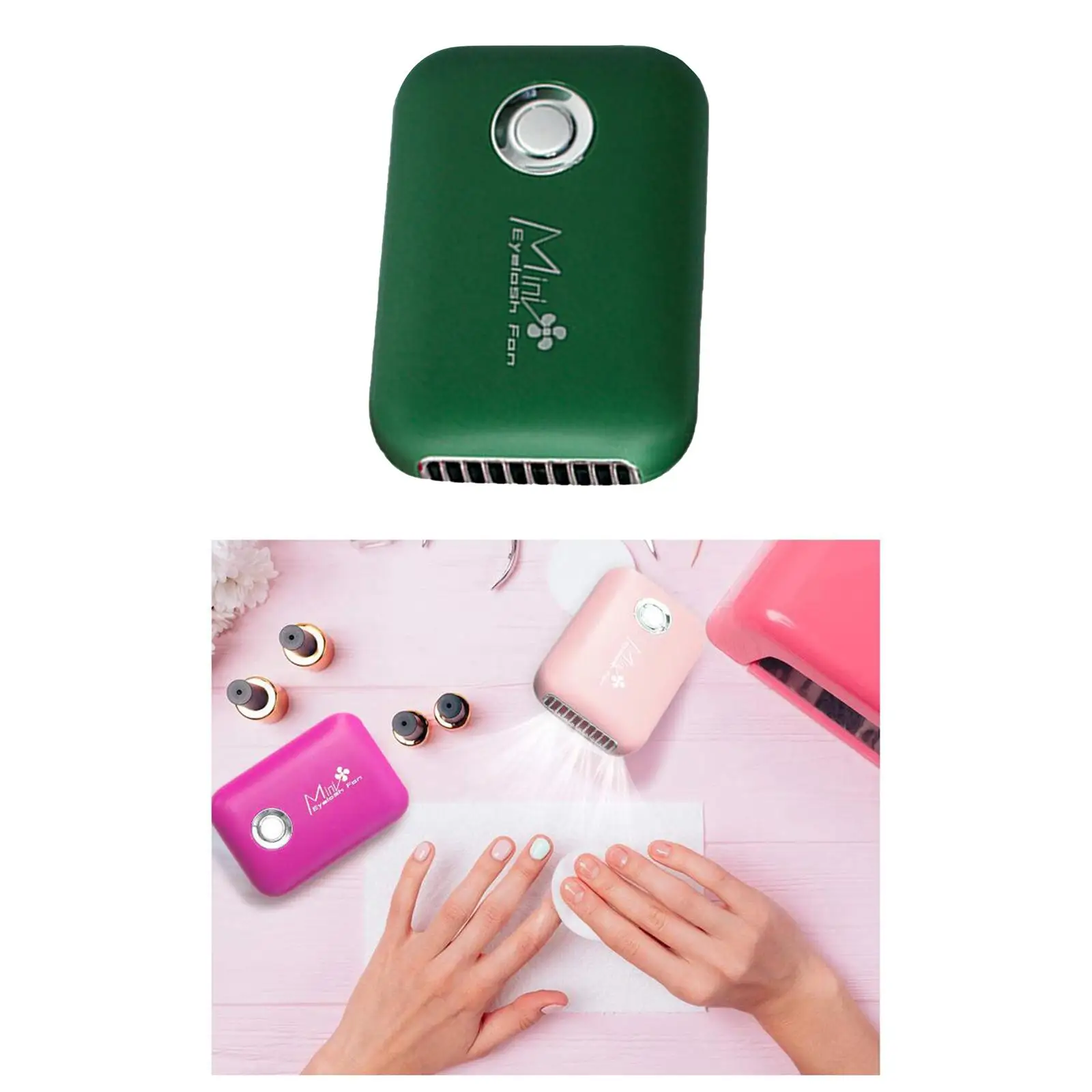  Dryer Portable Bladeless Rechargeable USB Handheld Fan for Glue  Nail Manicure  Extension False Lash Makeup