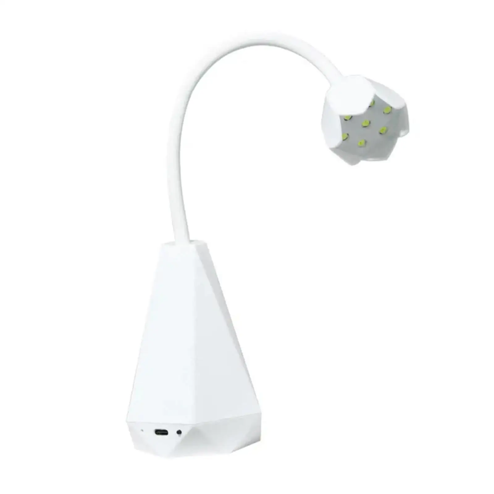 Portable Mini LED Nail Drying Lamp 360 Degree Adjustable Nail Polish Curing Lamp Gooseneck Hands Free Nail Light for Nail Art