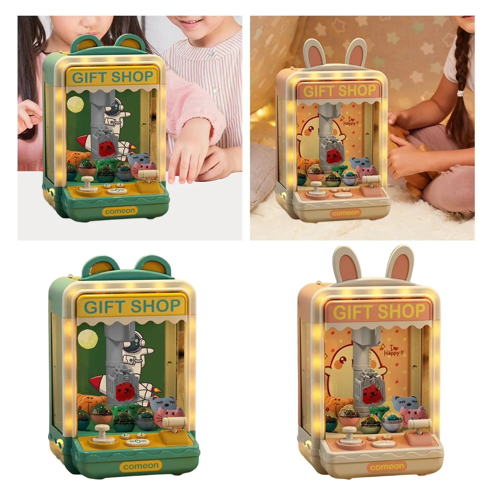 Automatic Doll Claw Machine Portable Stable Mini Vending Machine Game Prizes Toy Easy to Use Play Game for Living Room Children