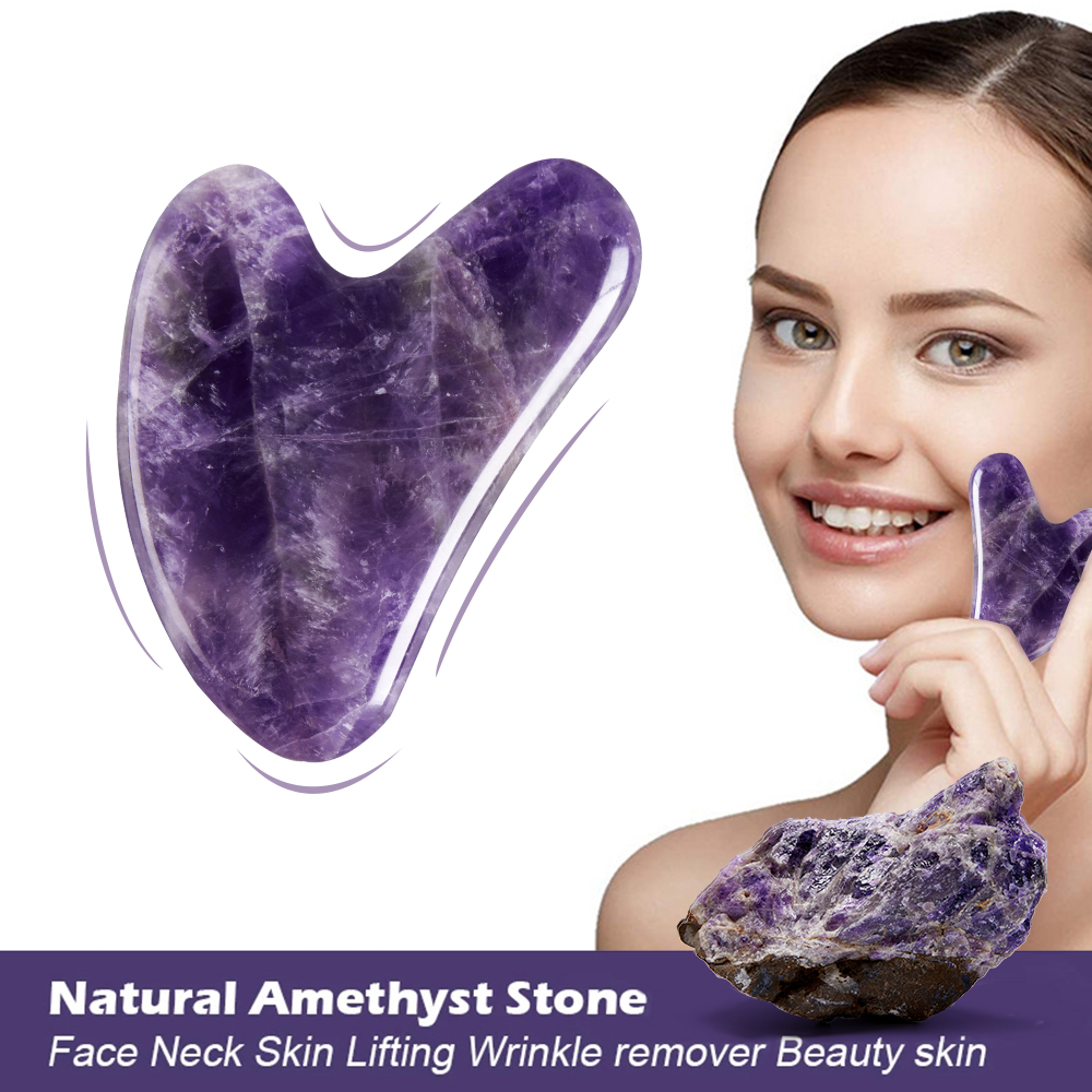 Best of Natural Amethyst Jade Gua Sha Gouache Scraper Massager For Face Thin Face Skin Lifting Facial Scraper Beauty SPA Skin Care Tools Reviews & Tips