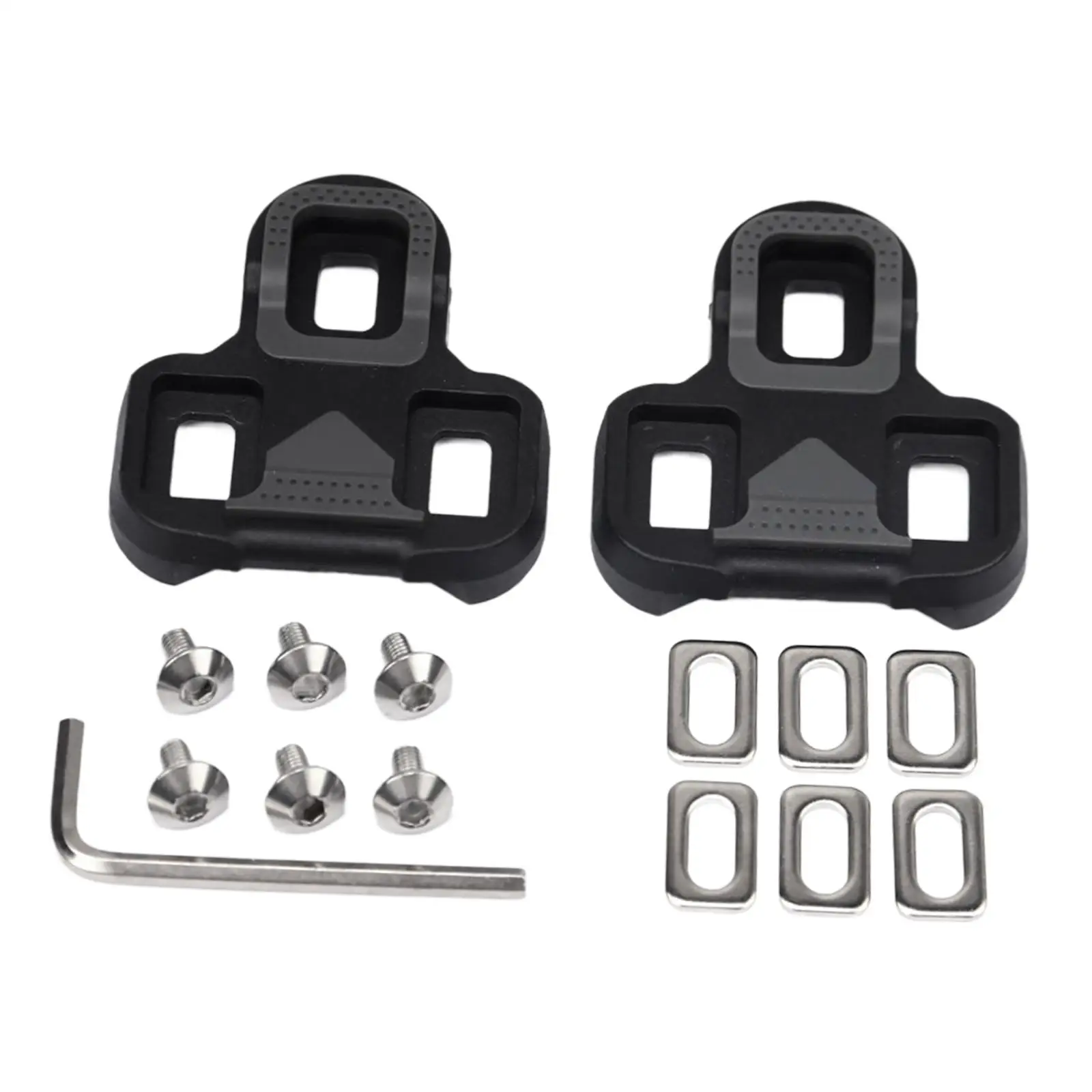 Road Bicycle Pedals Black Bicycle Cleats for Mountain Bicycle Indoor Outdoor