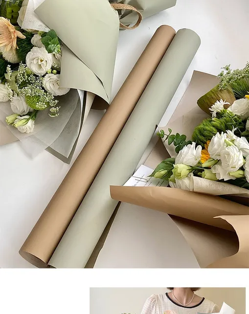 60cm*60cm 10yards Non-woven Paper Tissue Paper Solid Color Flower Wrapping  Paper Roll Flower Bouquet Gift Packing Flower Paper - AliExpress