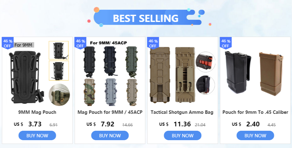 40 cal, bolsas militares, para airsoft, cintura, caça, tiro, estojo