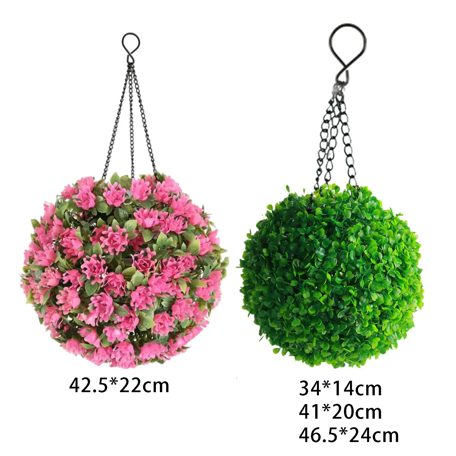 Grass Ball LED Hanging Light Artificial Leaf Topiary Ball Hanging Lantern LED Light for Wedding Porch Balcony Outdoor Ornaments