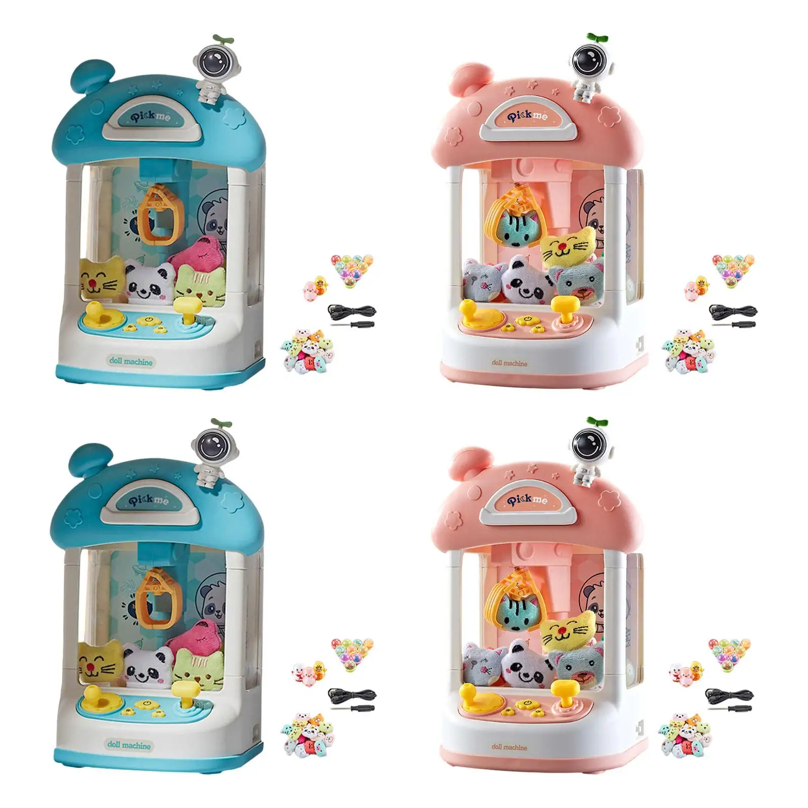 Kids Claw Machine Party Favors for Boys Girls Christmas Gift Two Power Supply Modes Candy Prizes Dispenser Game Kids Vending Toy