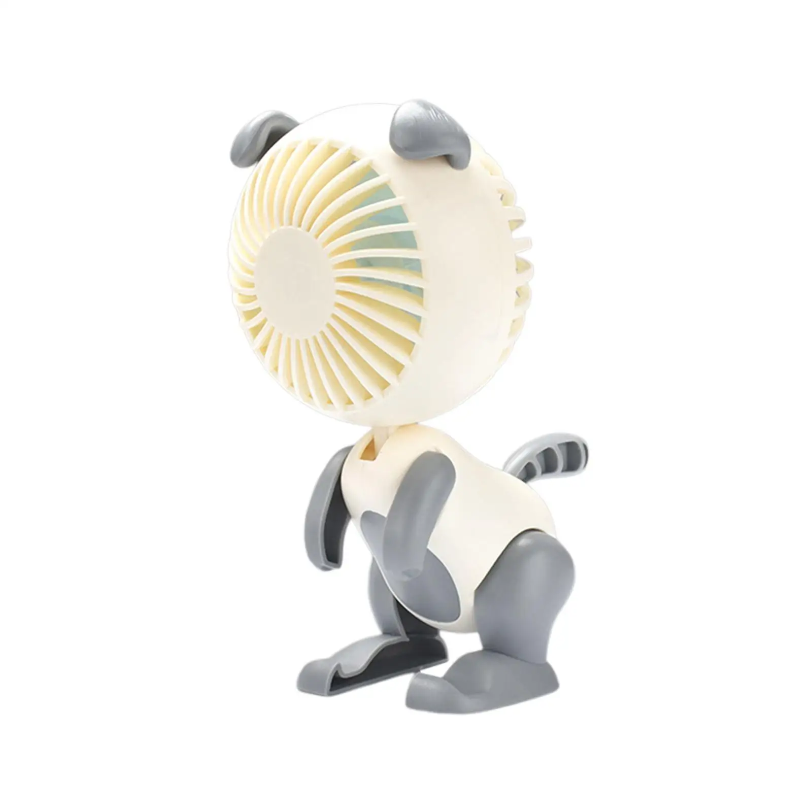 Puppy Desk Fan 3 Speeds Quiet Strong Personal Table Fan Mini Fan Portable for Office Traveling Kitchen