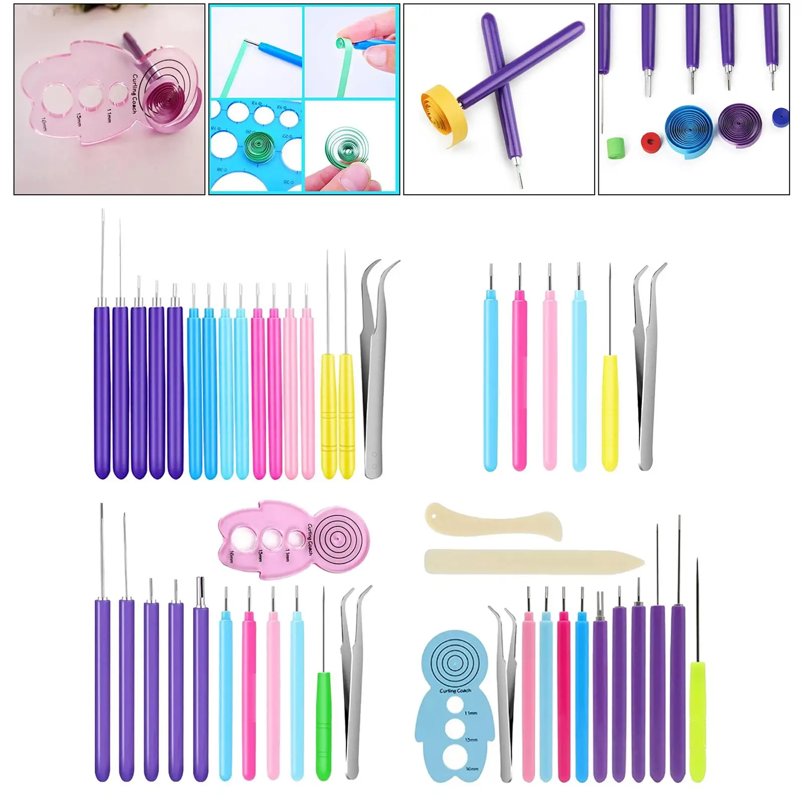 Quilling Tools Slotted Supplies Rolling Tool Set for DIY Beginner Adults