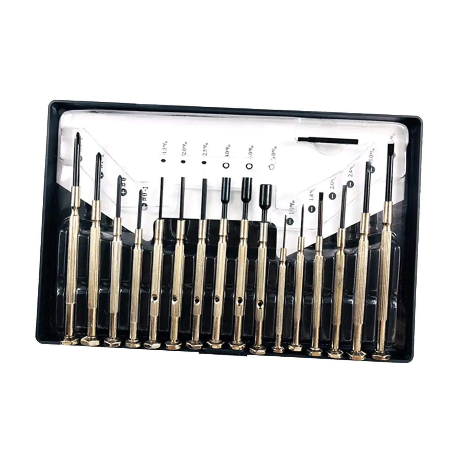 16x Pocket Precision Screwdriver Set Hand Tools Nutdriver Watch Screwdriver for Watches Game Console Eyeglasses Laptop Camera
