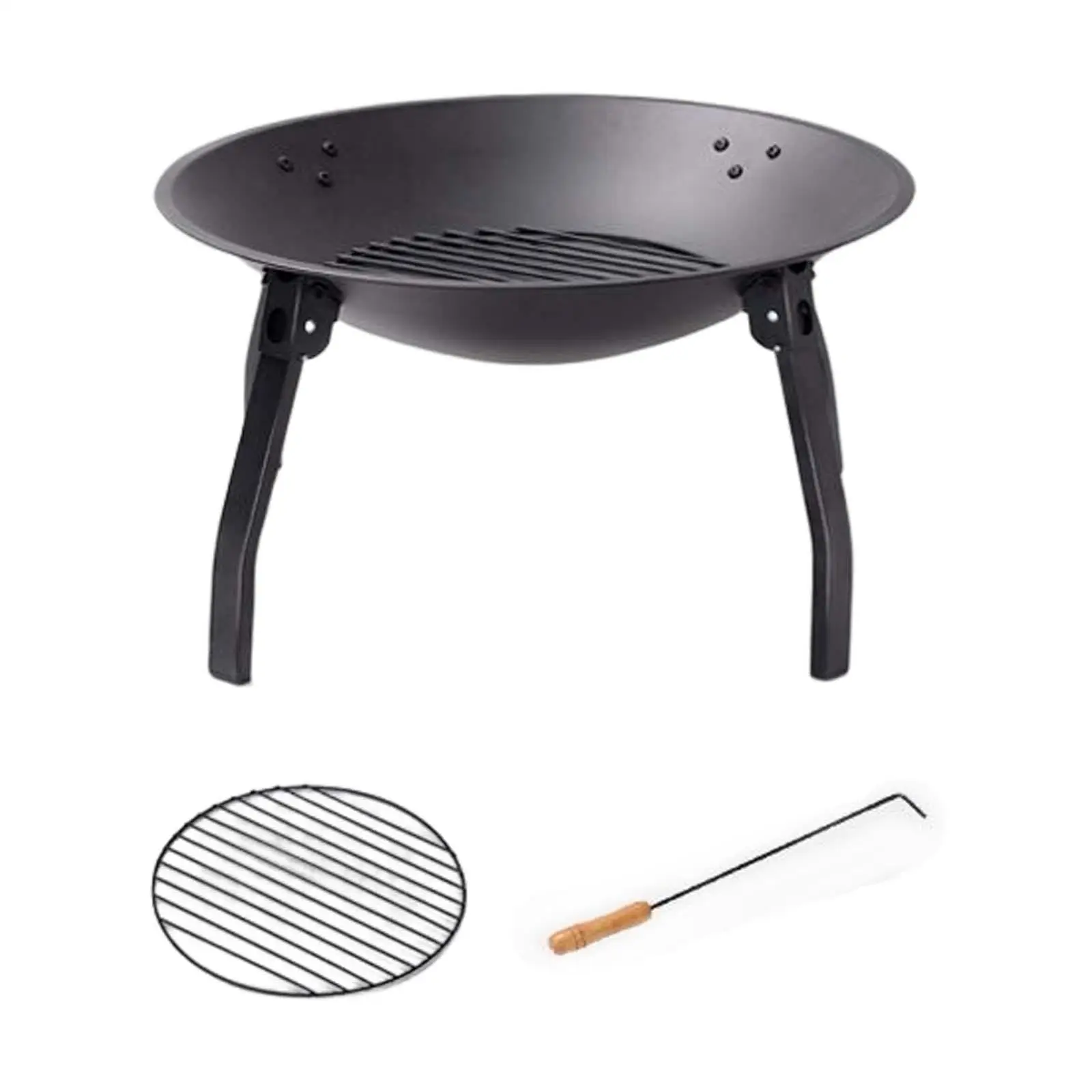 Creative Portable Outdoor Brazier Foldable  Cooking Utensil Firepit Garden Fireplace for Patio Porch Deck Backyard Barbecue
