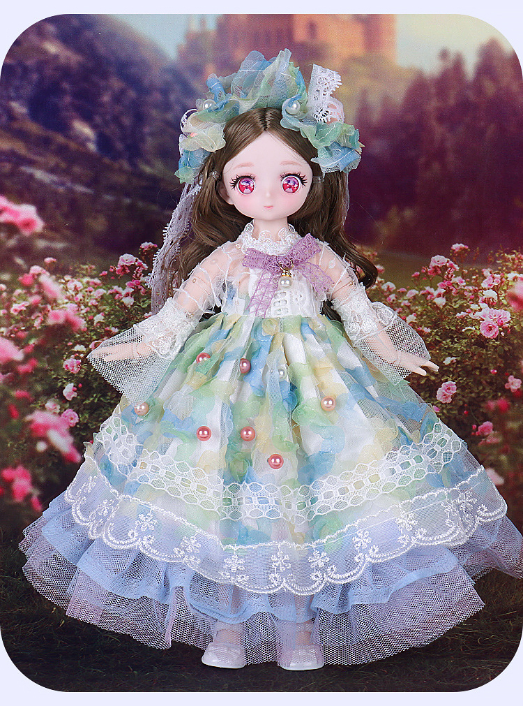 1/6 Bjd Puppe Hochzeit Kleid Anime Prinzessin Kleid Action-figuren Sphärische Gelenk Puppe Für Kinder Spielzeug Mädchen Cosplay 30cm lolita – Detail 22